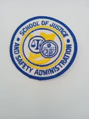School Of Justice And Safety Administration Patch Iron/ Sew on
