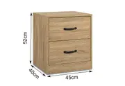 NIVA 2 Drawer Bedside