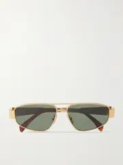 [CELINE Eyewear] CELINE Eyewear - Triomphe Aviator-style Gold-tone And Acetate Sunglasses - One size One size Gold