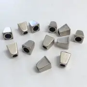 24 Metal Silver Bell Shaped Cord End Stopper Cap Cover String Drawstring 5mm MT4