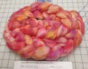 Superwash Fine Wool Top Roving Spinning Handpainted Dyed USA Melody