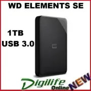 WD Elements SE 1TB USB 3.0 Portable External Hard Drive