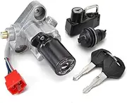 Ignition Barrel Key Switch for XVS125 XVS250 XVS400 XVS400C XVS650 for Drag for Star Classic V-Star Custom Ignition Switch Fuel Gas Cap Seat Lock Key Motor Ignition Key Switches