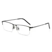 Blue Light Glasses Mens Rectangle Semi Rimless Glasses Computer Grey Clear