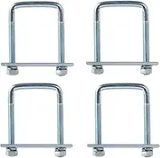 4 Pack Leaf Spring Clamp Kit, 2-5/8 inch Width X 3-3/4 Long Leaf Spring Clamps for Truck, Locks Springs. (3-1/8Wide X 4-1/8Long)