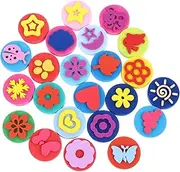 HAWILLOSCH 23pcs Double Sided Eva Painting Stamps Various Shapes Graffiti Stampers for Crafts Easy to Use Drawing Tools for Imagination and Skill Development