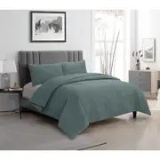 Ardor Boudior Bed Hana Embossed Velvet Quilt Cover Bedding Set Stormy Sea