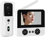 Wireless Video Intercom, 4.3 Inch Wireless Video Intercom, Doorbell, Telephone, Remote Intercom, Automatic Recording with Memory Card