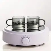 Thick Glass Teacup Set for Drinks