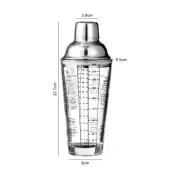 400ml Cocktail Shaker Maker Mixer Martini Spirits Bar Strainer Bartender Kit AU