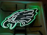 20"x16" Philadelphia Eagles Team Logo neon Sign Light Lamp Show Room Decor MM