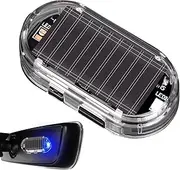 Solar Powered Anti Theft Car Light - Automotive LED Warning Lamp - Simulated Alarm Anti-Theft LED Flashing Security Light for Interior Safety