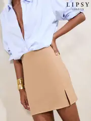 Lipsy Stone Split Side Mini Skirt (F49064) | $55