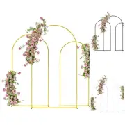 Outsunny Metal Arch Backdrop Stand Set of 3, 7/6.5/6 ft Wedding Arch Frame