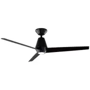 Slim Smart Indoor and Outdoor 3-Blade Ceiling Fan 52in Matte Black with 3000K...