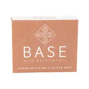 Base (Soap With Impact) Soap Bar Geranium & Pink Clay (Boxed) 120g