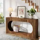 Tribesigns Console Table, Narrow Sofa Entryway Table with 2-Tier Storage Shelf