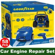 Goodyear 58-Piece Kid’s Mega Car Engine Repair Set Take Apart Mechanical Toy