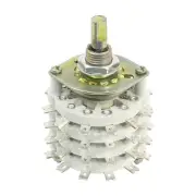 1Pcs 10mm Dia Panel Mounted Ceramic Rotary Switch 8P5T 8 Pole 5 Throw KCZ-8x5