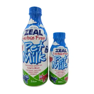 ZEAL真致 紐西蘭 犬貓專用鮮乳 寵物鮮乳 寵物鮮奶 寵物牛奶 狗牛奶 380 1000ml