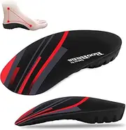 [RooRuns] 330+ lbs Plantar Fasciitis Insoles, 3/4 Length High Arch Support Orthotic Inserts for Women & Men Heel Pain, Flat Feet,Heavy Duty Strong Support Pain Relief for Walking Running
