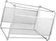 FUNOMOCYA Desktop Storage Rack File Holder Document Rack Organizer Storage Metal File Stand A4 Document Organizer Random Color