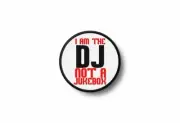 Patch badge embroidered border printed iron on dj not jukebox music turntable