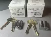 2 Pack Kaba Ilco 6-Pin Interchangeable Core Master Key System 44 Satin Chrome