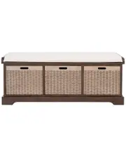 Safavieh Landers 3-Drawer Cushion Bench