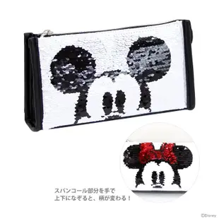 迪士尼Disney《現貨》變身米奇米妮雙面亮片 化妝包/小物包/筆袋～日本正品～心心小舖