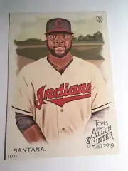 2019 Topps Allen & Ginter Jumbo 5x7 Carlos Santana Indians 237 05/49