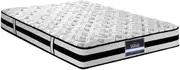 Giselle Bedding Double Mattress Bed Innerspring Foam Mattresses 24cm Thickness, with 6-Coil Spring System and Breathable Topper, 5Yrs Warranty, Super Extra Firm, White with Vacuum Packed