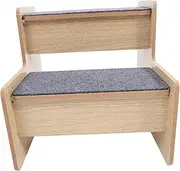 Dog Stairs 2 Step Wooden Pet Ladder for Small Dogs Kitten Stair Cat Ladder Sturdy Pet Accessory