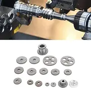 ElgnAura Metal Lathe Gears Set, 18Pcs Exchange Gear Kit with Motor Belt Pulley, HT250 Gray Iron, Designed for Mini Lathes and High - Performance Milling