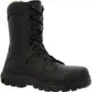Rocky Men's RKD0086 8" Black NFPA Rated Comp Toe PR EH Fire Boots, Size 12.5 M