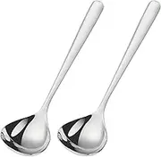 Mafier 2 Pieces 1 oz. Mini Ladle Stainless Steel Soup Spoons 7.68 Inch Small Ladle for Sauce Gravy Ladle for Gravy Boat Serving Spoons Dishwasher Safe Metal Ladles for Cooking(Silver)