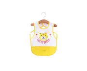 Baby Bibs Waterproof And Wipeable-Eat And Play Smock Apron - Yellow