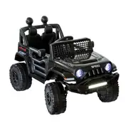 Lenoxx Kids 4x4 Jeep 12V Motorised Ride On Car Black