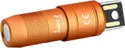OLIGHT IMINI 2 EDC Rechargeable Keychain Flashlight, Portable 50 Lumens Compact Mini Light,LED Keyring Torch with Built-in Battery for Everyday Carry and Emergencies (Orange)