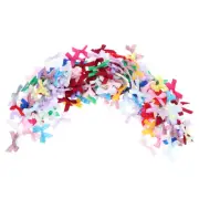 200 Pcs Bow Decoration Mini Bows for Crafts Bowknot Ribbons Girls