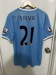 Manchester City 13/14 Home Silva BNWT Large