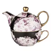 3pc Ashdene Dark Florals Peony Tea For One 400ml Teapot/300ml Cup w/ Infuser