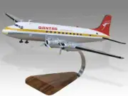 Douglas DC-4 Qantas Desk Wood Airplane New Model Large Scale 1/100
