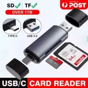 Type-C USB-C USB-A Memory Card Reader Micro TF SD OTG For PC Macbook Tablet AU