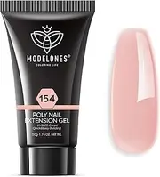 Modelones Poly Nail Gel Builder Nail Extension Gel Nude Nature Color Light Apricot Acrylic Nails Enhancement Thickening Trendy Nail Art Design Salon Professional Technician Tool 50ML 1.76oz