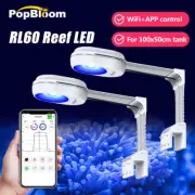 PopBloom RL60 WiFi Full Spectrum LED Aquarium Light for 80-100cm Reef Coral Tank