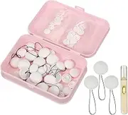 uxcell 16 Pcs Duvet Cover Pins to Hold Comforter Inside, Duvet Clips with Soft Fabric Material for Quilt Cushions Curtains, Light White (Round)