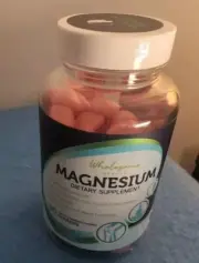 Wholesome Health Magnesium Dietary Gummies Peach Raspberry Fvr 60ct Exp 05/26