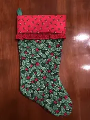 Home Made Christmas Stocking USA Not Mass Produced One Of A Kind