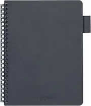 Lihit Lab N2993-27 Open Ring Notebook, Synthetic Leather, A5, Gray